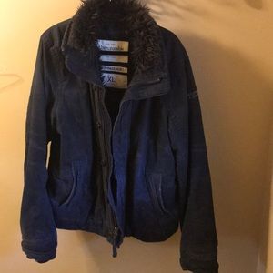 SUPER HEAVY FUR LINED ABERCROMBIE AND FITCH COAT